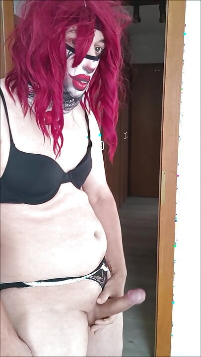 A horny trans woman undresses and masturbates to ejaculation.
