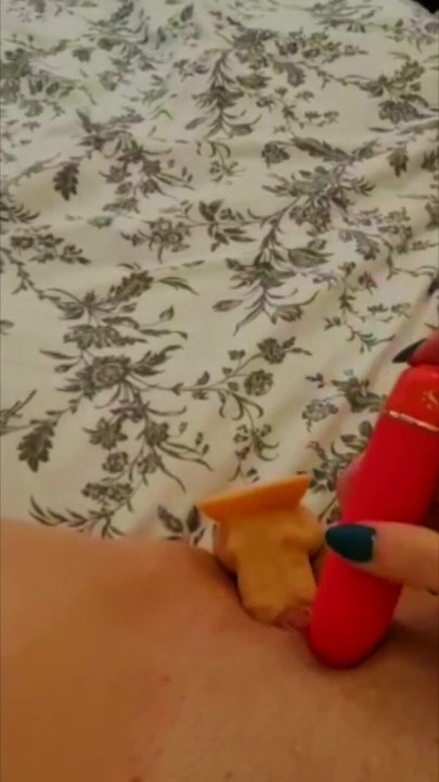 Iconic moment from "Double Dildo Penetration For Swiss Teen 18"