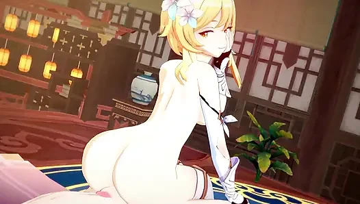 Dampak Genshin - Seks Lumine - Animasi Hentai 3D