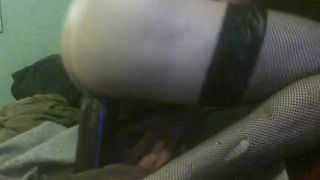 GAPING WHITE SISSY ASS RUINED BY BIG BLACK TOYS