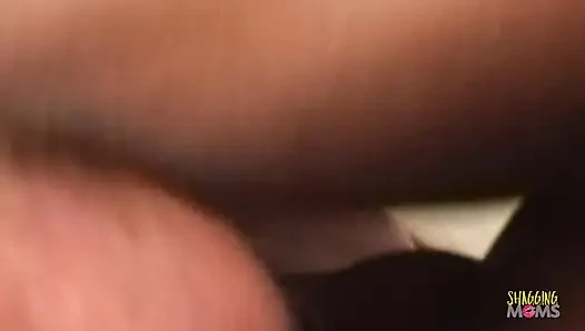 A milf who blatantly seduces two men for a threesome deserves a booty spanking