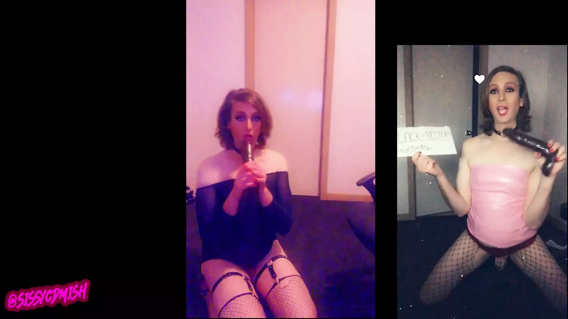 SissyCDMish - sissy slut loves sucking her bbc dildo