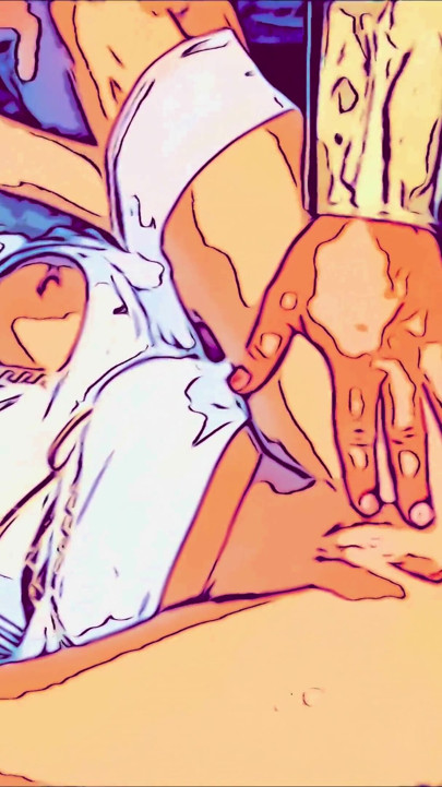 Ass to mouth machine. Hentai cartoon style