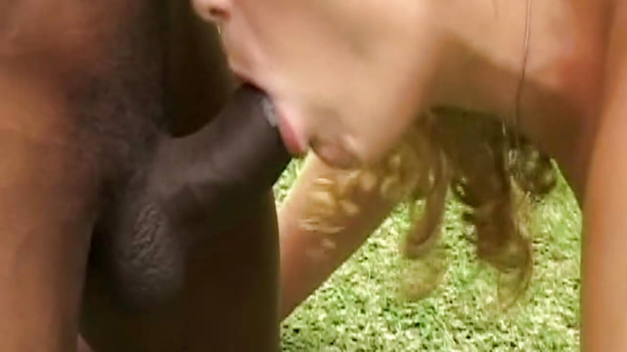 Blonde MILF Takes Huge BBC Deep Outdoors Dripping Cum