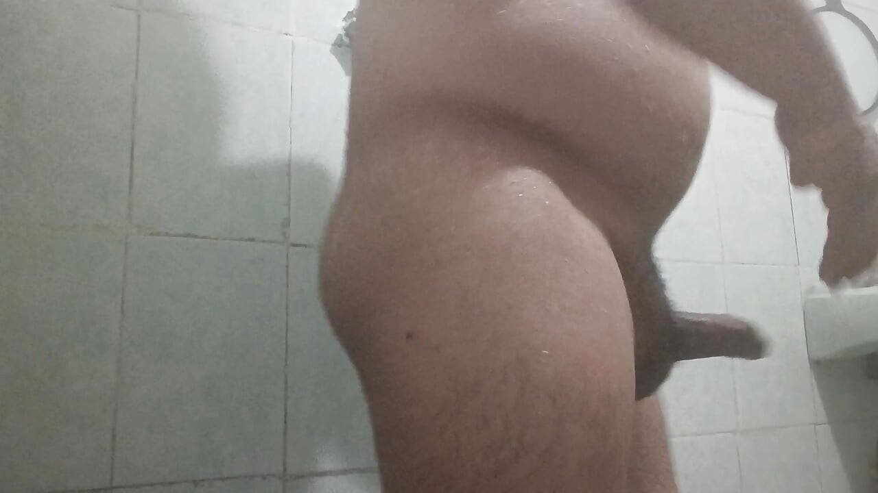 I just finished showering and then I got dressed in my black underwear, it looks good