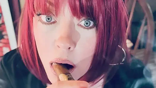 Cigar Smoking With Miss Tina Snua The Secretary!