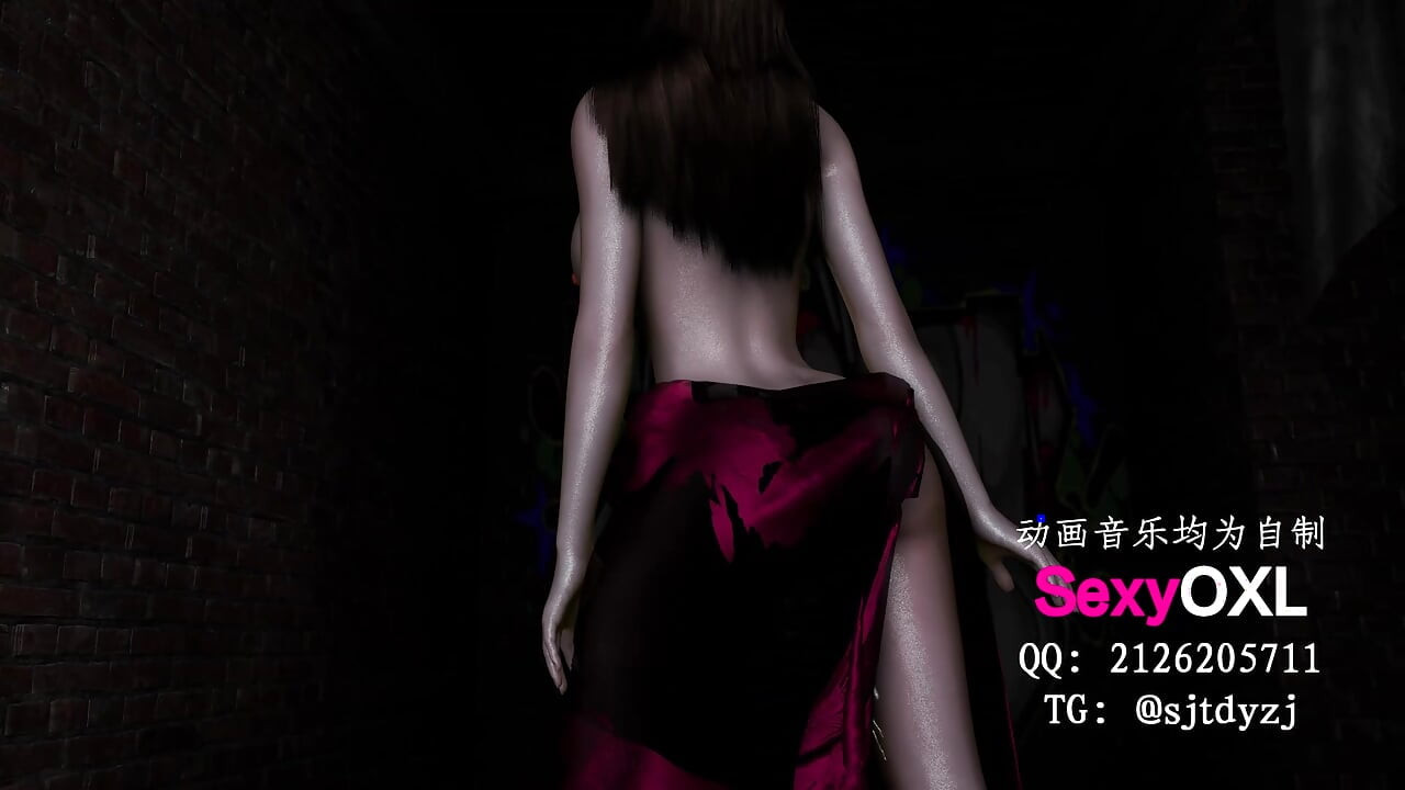 The slutty bitch dances seductively