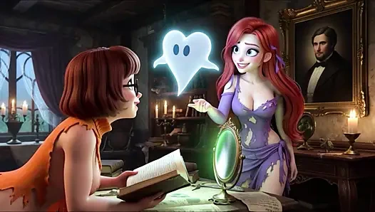 Velma ve Daphne perili malikanede hayalet gizeminde tamamen çıplak oluyor ve soruşturma sırasında kıyafetleri yırtılma