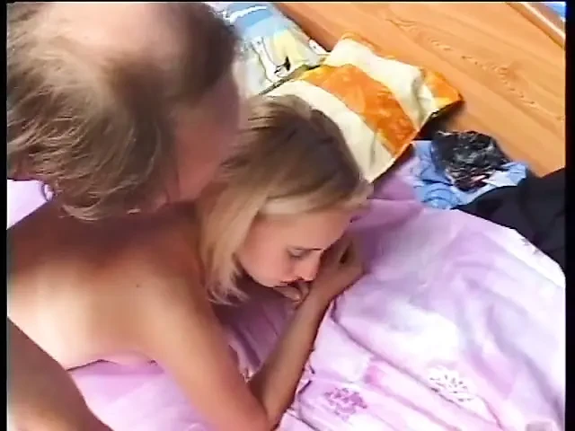 Hot Young Blonde Slut Loves the Mature Cock!