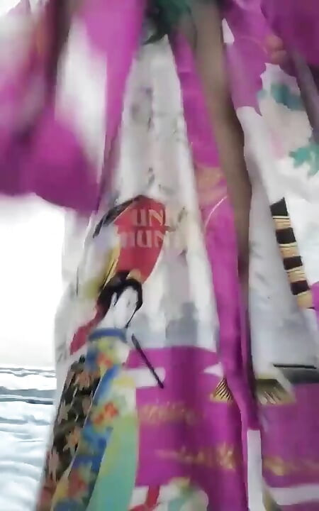 Using a Double-headed Dildo in Her Pussy and Ass