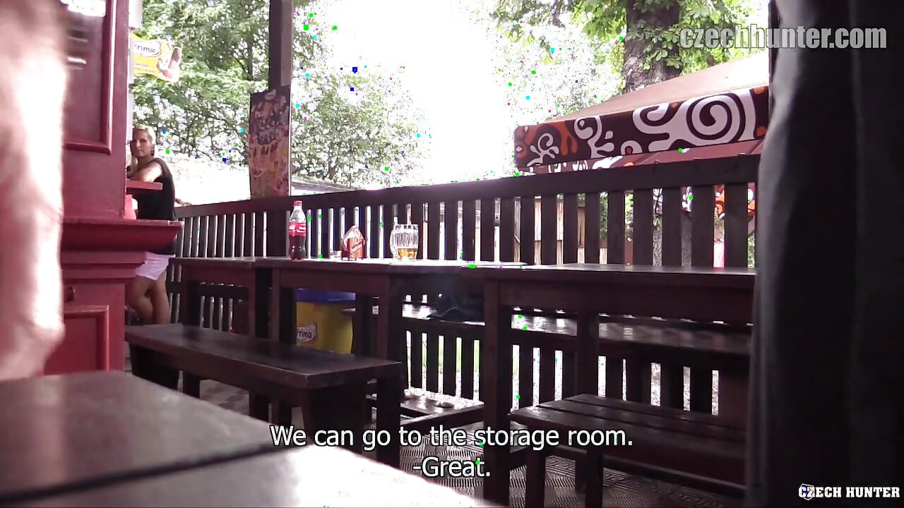 Amateur Czech Hunter Seduces Young Waiter for a Bareback Sex Session Indoors