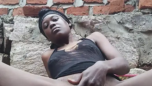 Cum with me while in an open place