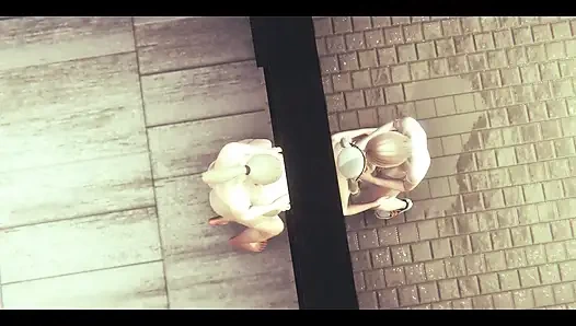 Genshin Impact Hentai - barbara 69 und dreier mit 2 Futanaris - japanischer asiatischer Manga anime Spiel-Porno