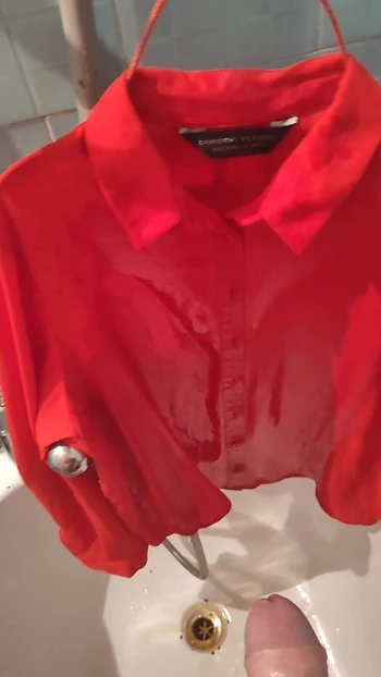 pissing on wife shirt