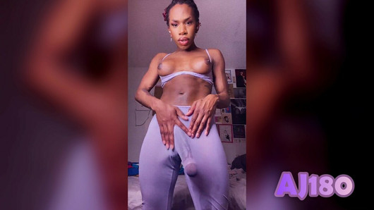 Ah180 Teases her Bulge & Twirls Her Boner from "Eggplant Emoji"