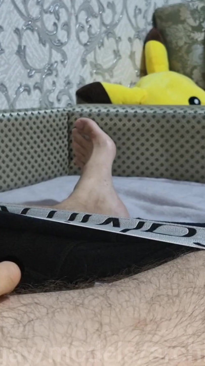 A ruined orgasm of a big dick, a lot of sperm, fountains of sperm, screams and moans of daddy. | Clip 1