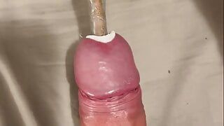 Vibrating cock sound, clean ass eats food