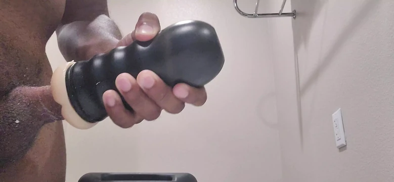 Fucking my sex toy, thinking about cumming in someone's ass