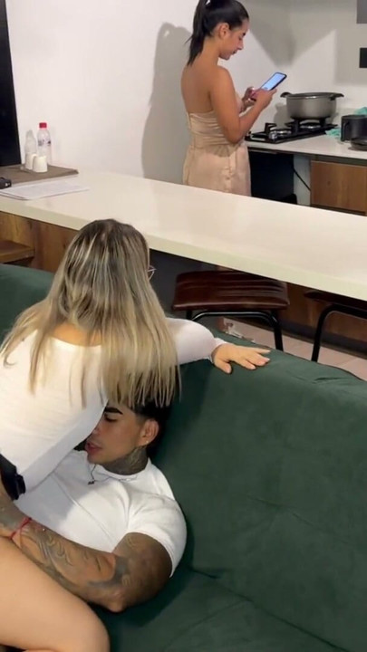 My girlfriend doesn't know that I fuck her best friend in the living room | Clip 2