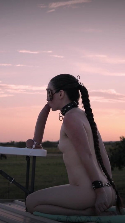 Creature cuffed and sucking at sunset | Clip 1