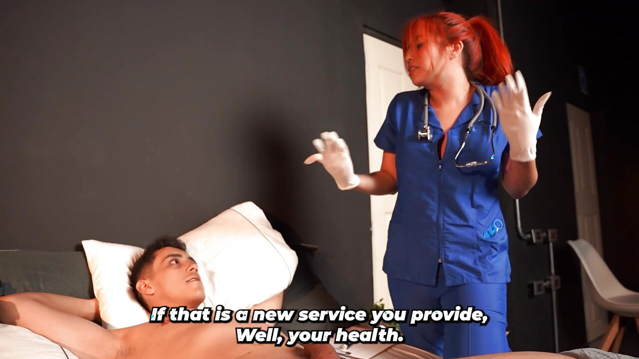 Patient with a big dick requests a physical exam at home with a doctor with big tits