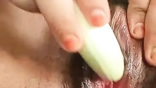 Desi college teen masturbation using finger banana and carror