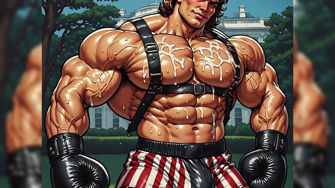 Cum Covered Muscle Men Art