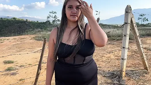 Strawberry blonde is unfaithful to her husband with peasant
