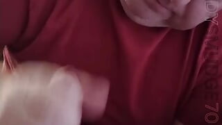 Daddy Wanks Stepson Until He Cums