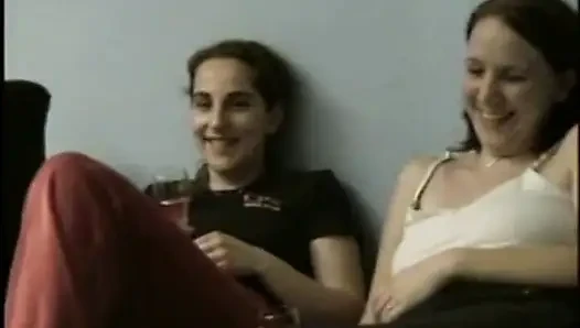 Sexy girls filmed at his home