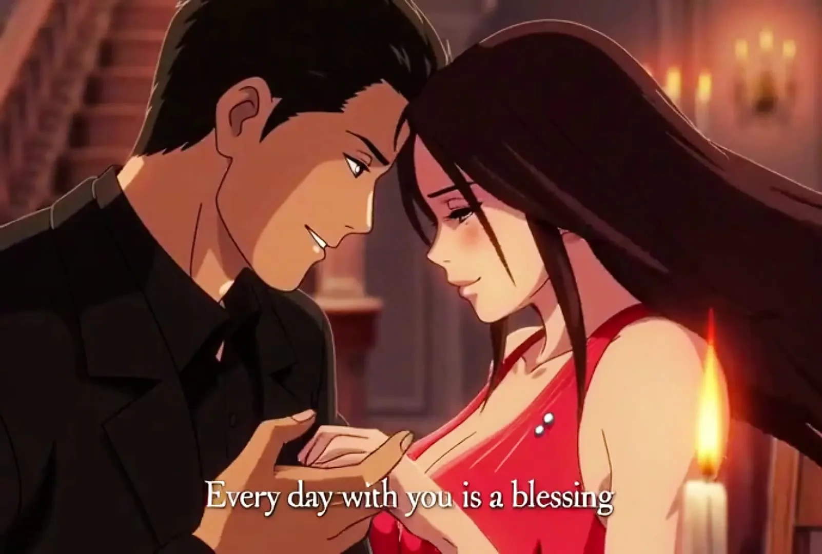Romantic candlelight dinner that ends with husband making love to pregnant Ayesha on table