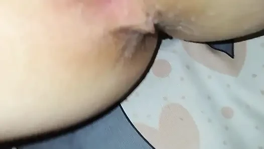 Blow me, cum inside her trim pussy