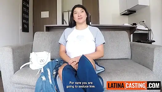 This church-going amateur ASIAN LATINA with huge natural tits said she would never cheat... ended up riding me