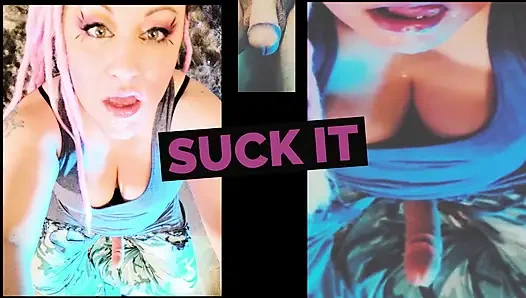 Sich trainieren zu lassen, schwänze zu befriedigen, egal was sie hängen