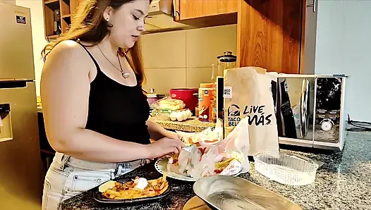 Nicole’s Taco Stuffing - Watch Her Belly Grow!