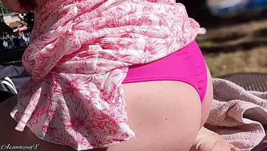 Public Outdoor Swimming Pool Fuck With Stranger Girl Risky Cumming In The Locker Room