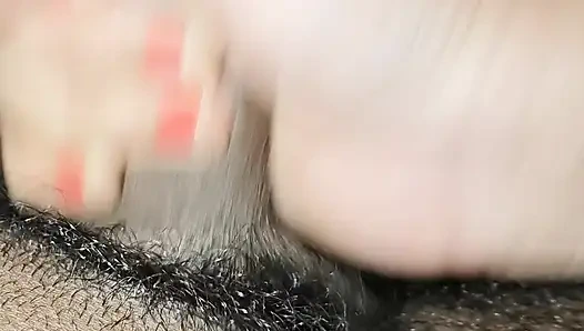 My husband's big cock massage