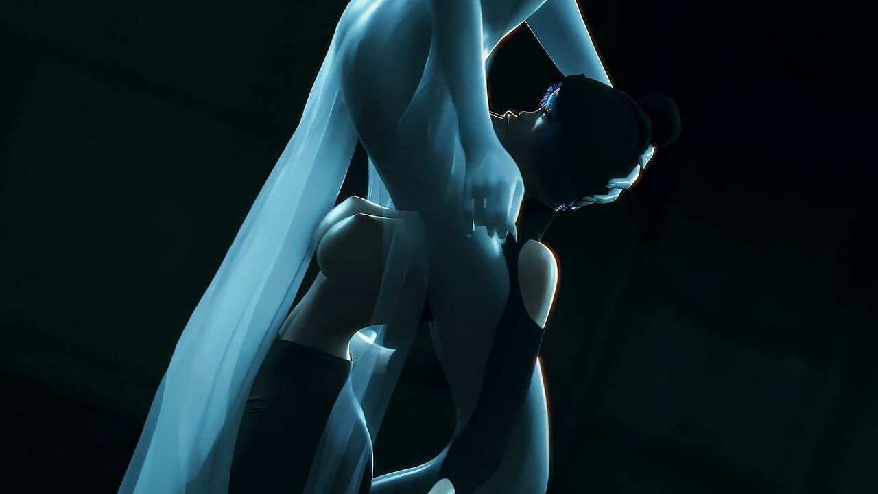Riley the Ghost Gal Fucked by Futanari Big Dick Silver Lady - 3D Animation