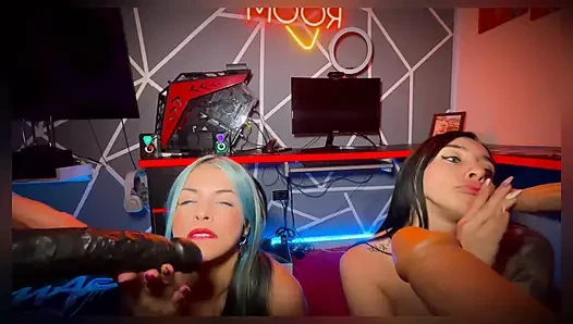 Pov orgy with BBC dildos and two very horny lesbians - SweetKimmi