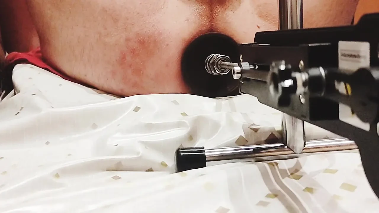 Machine fuck for big dildo 28 cm, double anal