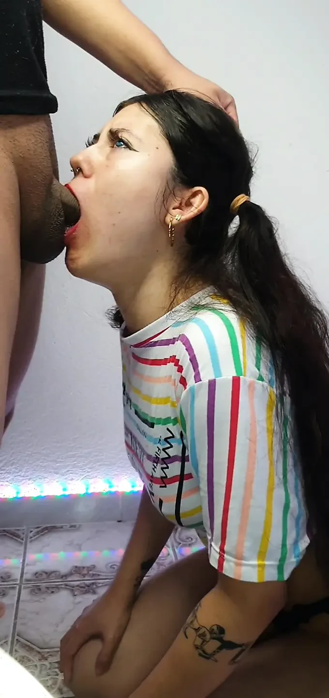 My Slutty Neighbor Loves Coming Over to Deepthroat My Cock.