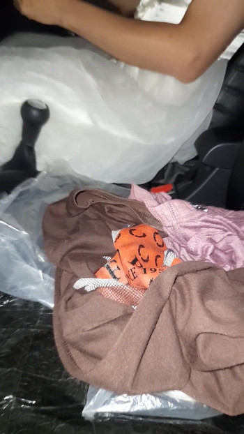 Key moment from "Crossdressing Wearing Wedding Gown While Driving and Cum Inside Gown"