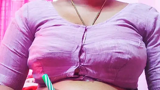 Desi Indian Milf Step Mom Helps Her Step son  to sex.