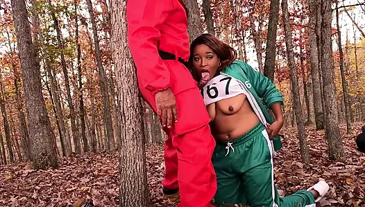 Outdoor Squid Games Parody Sexy Nina Rivera vs Don Whoe