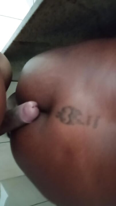 I rubbed my cock on the hot brunette's ass in the shower