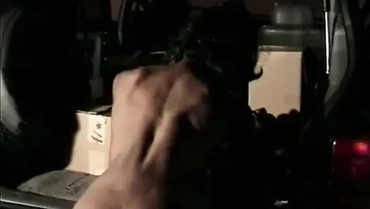 Black couple love in garage