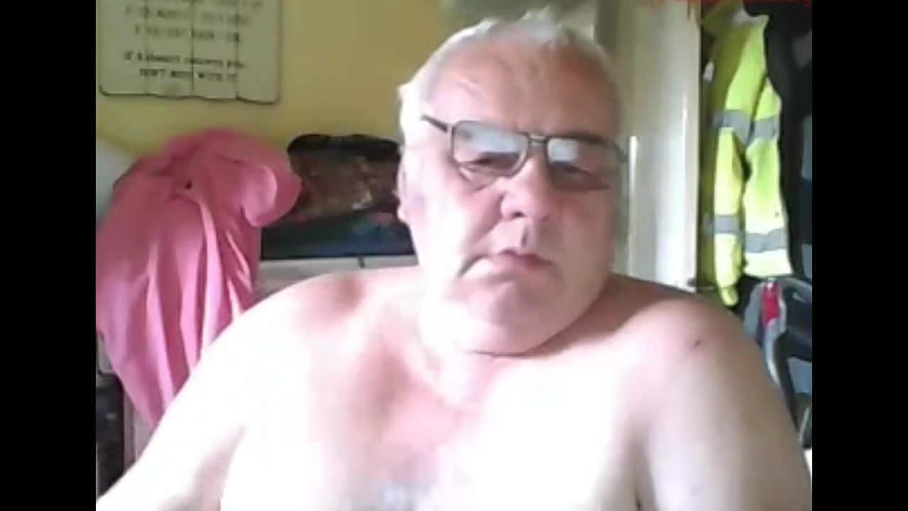 grandpa cum on webcam
