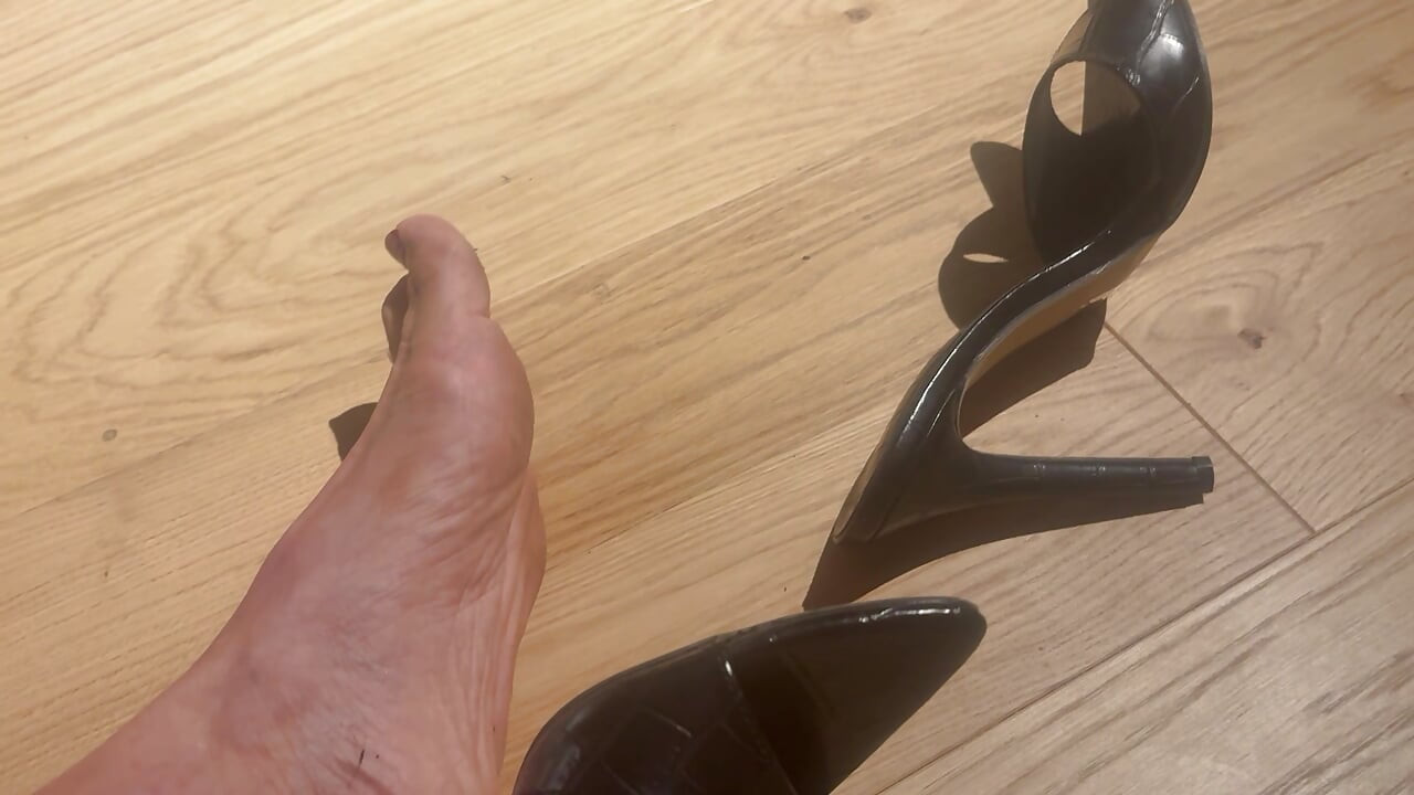 I love these sandals and my new nail polish