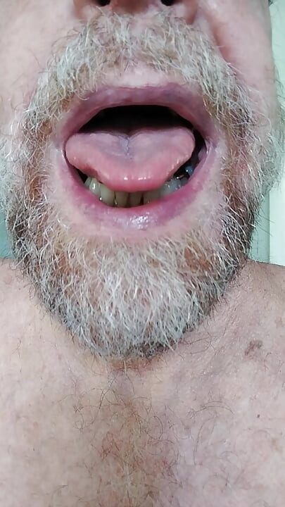 Close up mouth and tongue action