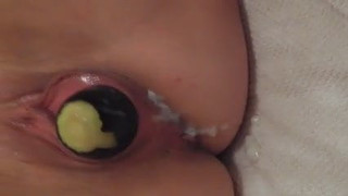 Melanzana doppia scopata con creampie